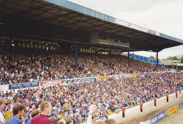 West Stand & Benches - Stamford Bridge old days - Chelsea ...