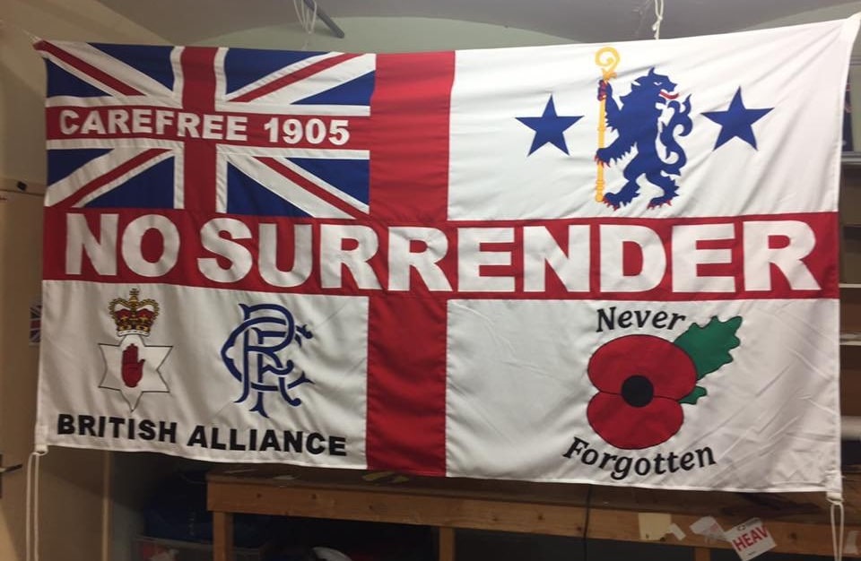 CHELSEA HEADHUNTERS GLASGOW RANGERS LINFIELD 3 X 5FT  FLAG/BANNER ULSTER LOYALIS 