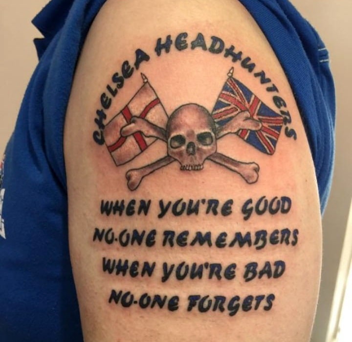 Chelsea Headhunters tattoo.
