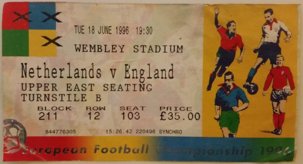 Holland v England Euros 1996
