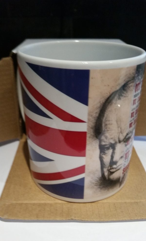 Churchill speech on a mug