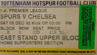 warning on the ticket to Chelsea supporters