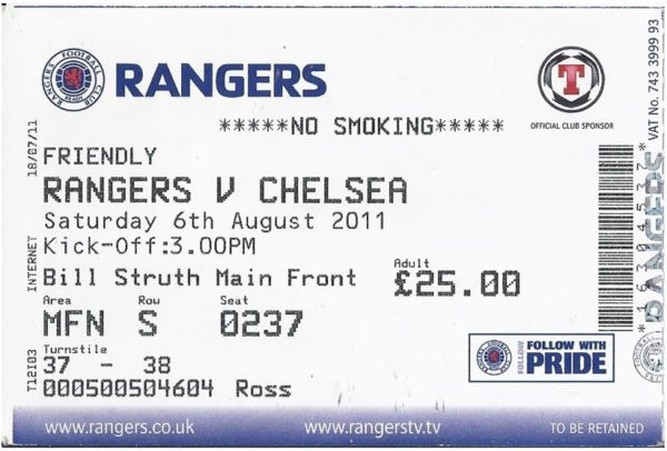 friendly match ticket